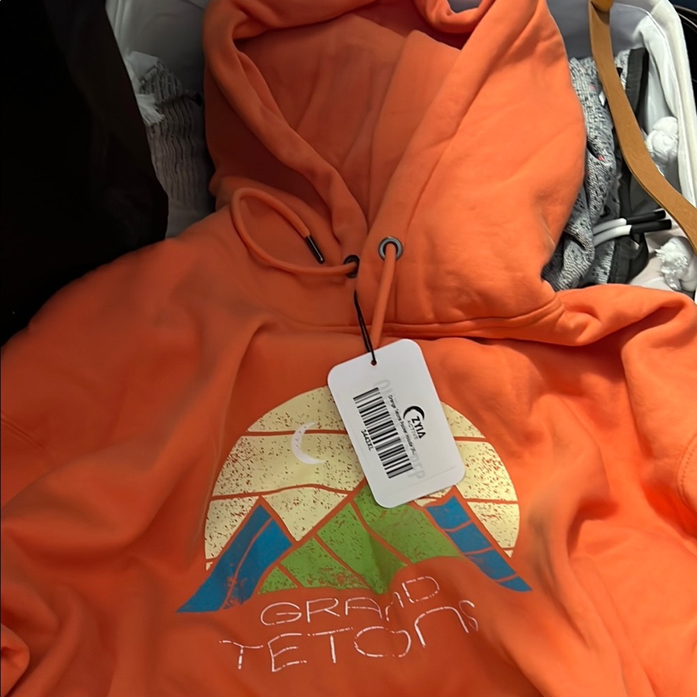 ZYIA Orange Grand Tetons Hoodie NWT - Picture 3 of 4